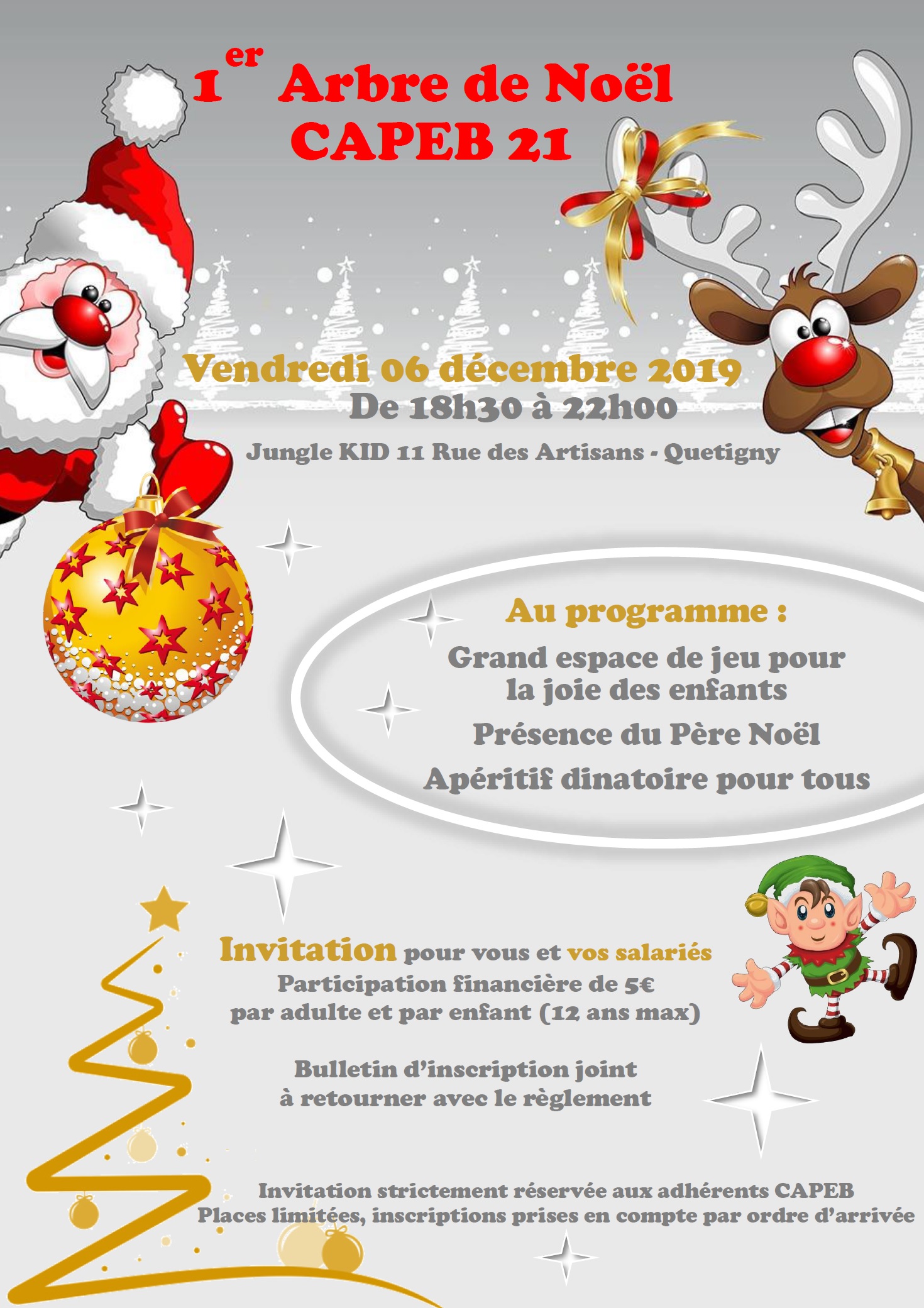 1er Arbre de Noël CAPEB 21 - QUETIGNY ・ CAPEB